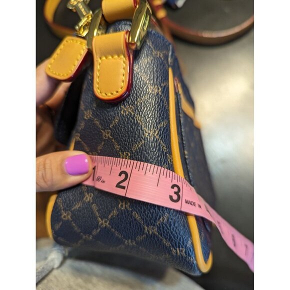 RIONI SIGNATURE Navy blue small POCKET PURSE CROSSBODY BAG - Picture 16 of 16